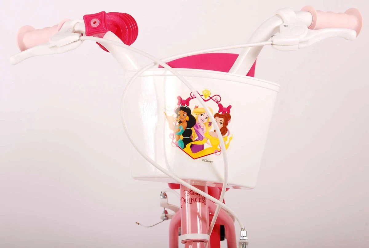 Volare Disney Princess Kinderfiets - Meisjes - 16 Inch - Roze Blauw - Twee Handremmen 13 Volare Disney Princess Kinderfiets - Meisjes - 16 Inch - Roze Blauw - Twee Handremmen - Afbeelding 13