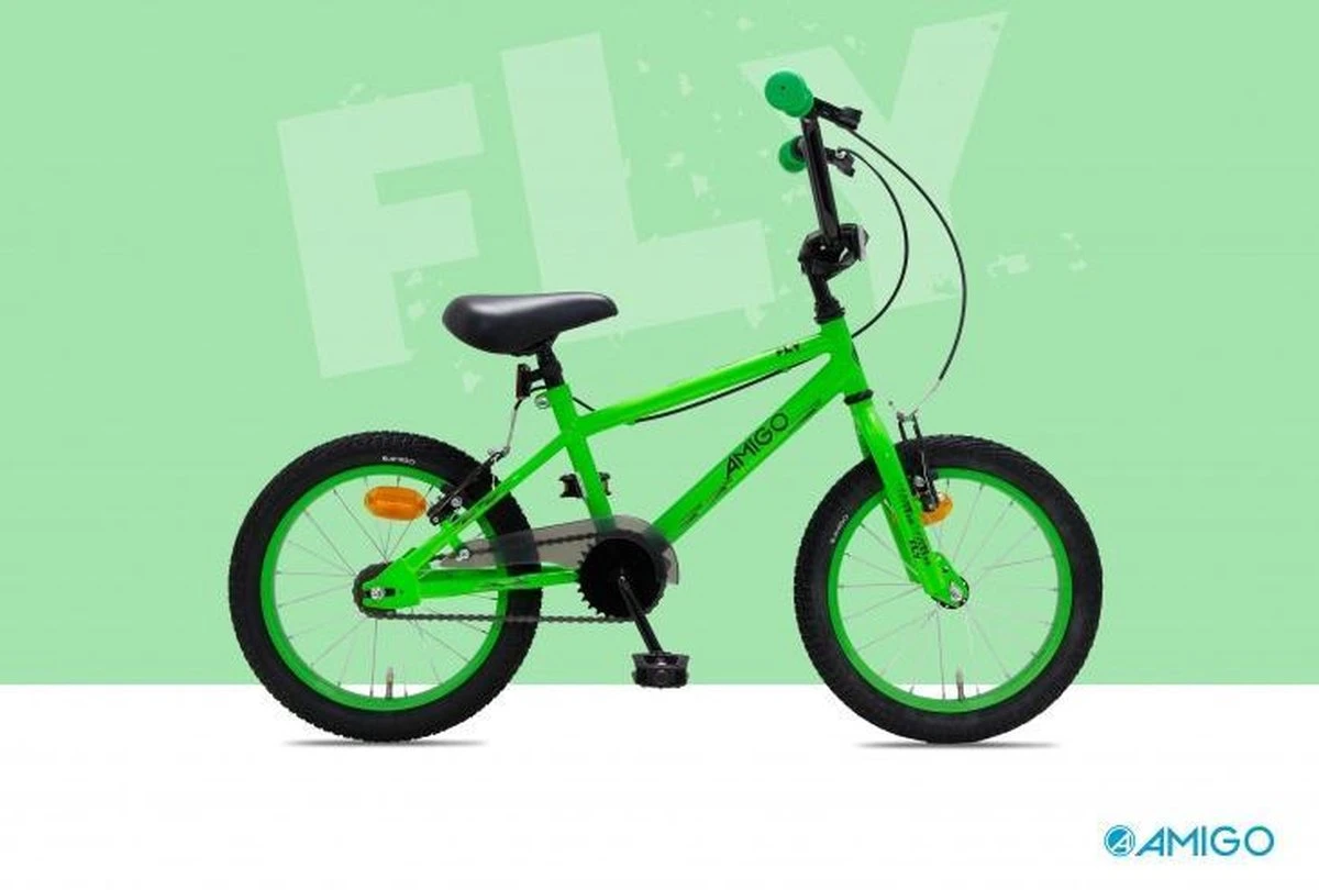 Amigo Fly - BMX Fiets 20 Inch - Fietscross Voor Jongens En Meisjes - Groen 4 Amigo Fly - BMX Fiets 20 Inch - Fietscross Voor Jongens En Meisjes - Groen - Afbeelding 4