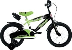Volare Sportivo Kinderfiets - Jongens - 16 Inch - Neon Groen Zwart - 95% Afgemonteerd -Fietsuitrustings Winkel 1200x824