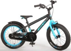 Volare Rocky Kinderfiets - 16 Inch - Zwart Blauw - 95% Afgemonteerd - Prime Collection -Fietsuitrustings Winkel 1200x857