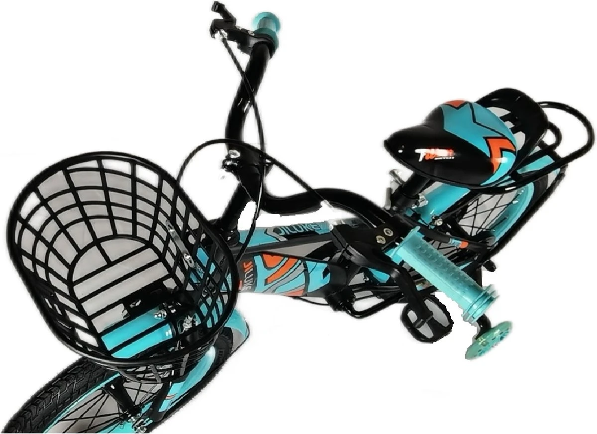 Kinderfiets - 16 Inch Kinderfiets -vanaf 4-7 Jaar Jongens En Meisjes Fietsen - Terugtrap -Rem -Stabilisatoren(2 Zijwieltjes)- Mandje - Achterbank - Groen 8 Kinderfiets - 16 Inch Kinderfiets -vanaf 4-7 Jaar Jongens En Meisjes Fietsen - Terugtrap -Rem -Stabilisatoren(2 Zijwieltjes)- Mandje - Achterbank - Groen - Afbeelding 8