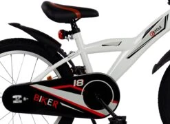 2Cycle Biker Kinderfiets - 18 Inch - Wit - Jongensfiets -Fietsuitrustings Winkel 1200x874 3