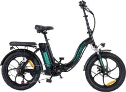 Hitway BK6 Elektrische Fiets | Opvouwbare E-bike | 20 Inch Fat Tire | 350W Motor | 10Ah | Zwart/Groen -Fietsuitrustings Winkel 1200x878 2