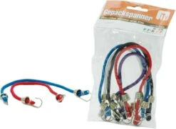 Merkloos Set Van 5x Stuks Bagagespin/snelbinders 28 Cm Gekleurd - Spanelastieken Met Haken