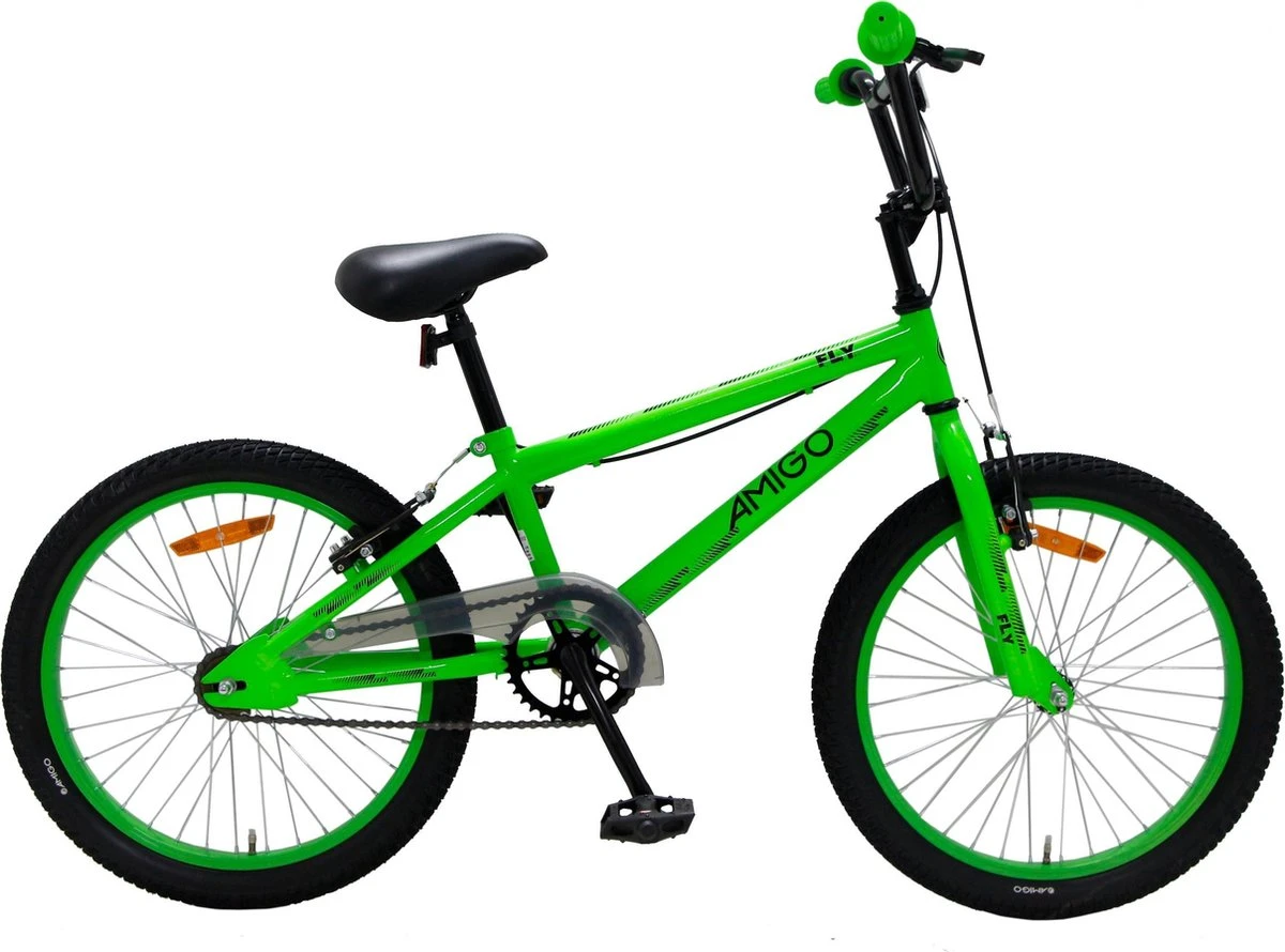 Amigo Fly - BMX Fiets 20 Inch - Fietscross Voor Jongens En Meisjes - Groen 1 Amigo Fly - BMX Fiets 20 Inch - Fietscross Voor Jongens En Meisjes - Groen