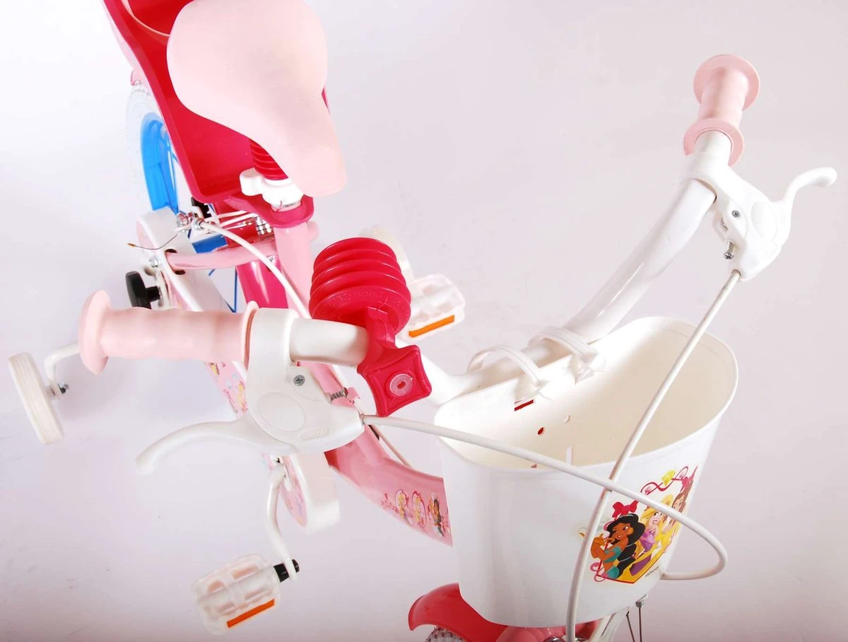 Volare Disney Princess Kinderfiets - Meisjes - 16 Inch - Roze Blauw - Twee Handremmen 5 Volare Disney Princess Kinderfiets - Meisjes - 16 Inch - Roze Blauw - Twee Handremmen - Afbeelding 5