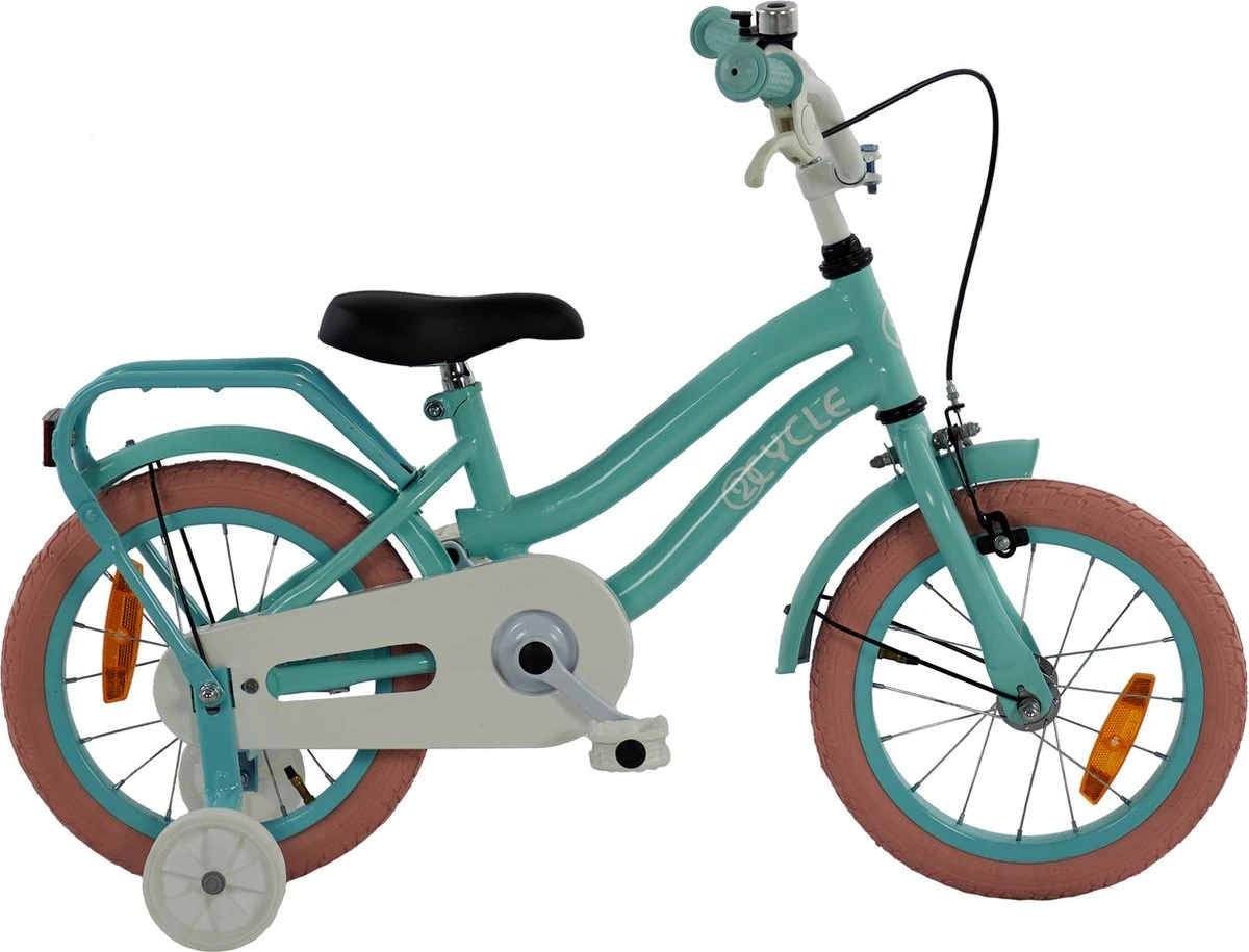 2Cycle Pretty Kinderfiets - 14 Inch - Groen - Meisjesfiets 2 2Cycle Pretty Kinderfiets - 14 Inch - Groen - Meisjesfiets - Afbeelding 2