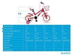 Amigo Flower Meisjesfiets - Kinderfiets 16 Inch - Paars 19 Amigo Flower Meisjesfiets - Kinderfiets 16 Inch - Paars -Fietsuitrustings Winkel 1200x920 10