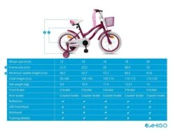 Amigo Flower Meisjesfiets - Kinderfiets 16 Inch - Paars 20 Amigo Flower Meisjesfiets - Kinderfiets 16 Inch - Paars -Fietsuitrustings Winkel 1200x920 11