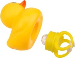 Merkloos Piepende Eend Met Led Licht Voor Op De Fiets -Fietsuitrustings Winkel 1200x929 2