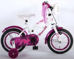 Volare Heart Cruiser Kinderfiets - Meisjes - 12 Inch - Wit Paars -Fietsuitrustings Winkel 1200x948