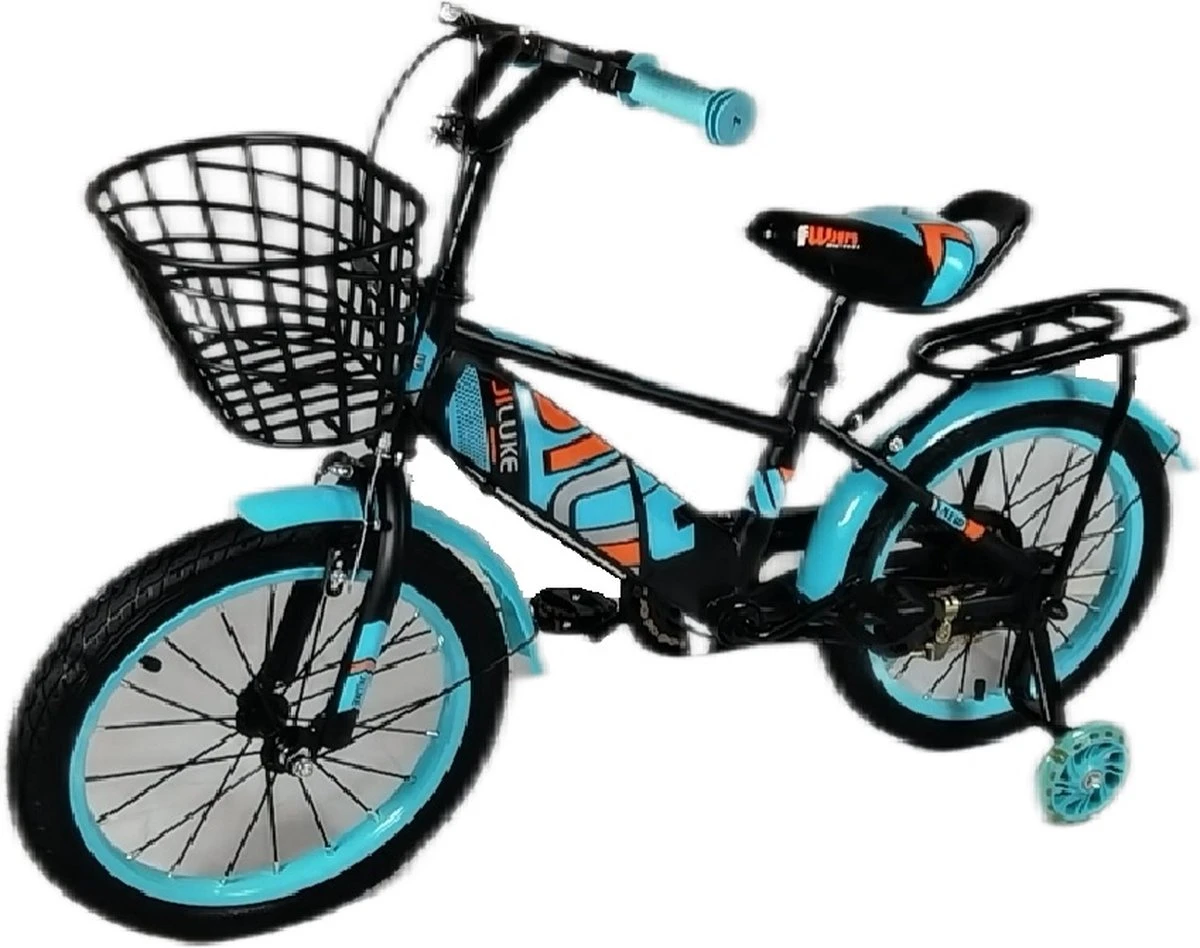 Kinderfiets - 16 Inch Kinderfiets -vanaf 4-7 Jaar Jongens En Meisjes Fietsen - Terugtrap -Rem -Stabilisatoren(2 Zijwieltjes)- Mandje - Achterbank - Groen 12 Kinderfiets - 16 Inch Kinderfiets -vanaf 4-7 Jaar Jongens En Meisjes Fietsen - Terugtrap -Rem -Stabilisatoren(2 Zijwieltjes)- Mandje - Achterbank - Groen - Afbeelding 12