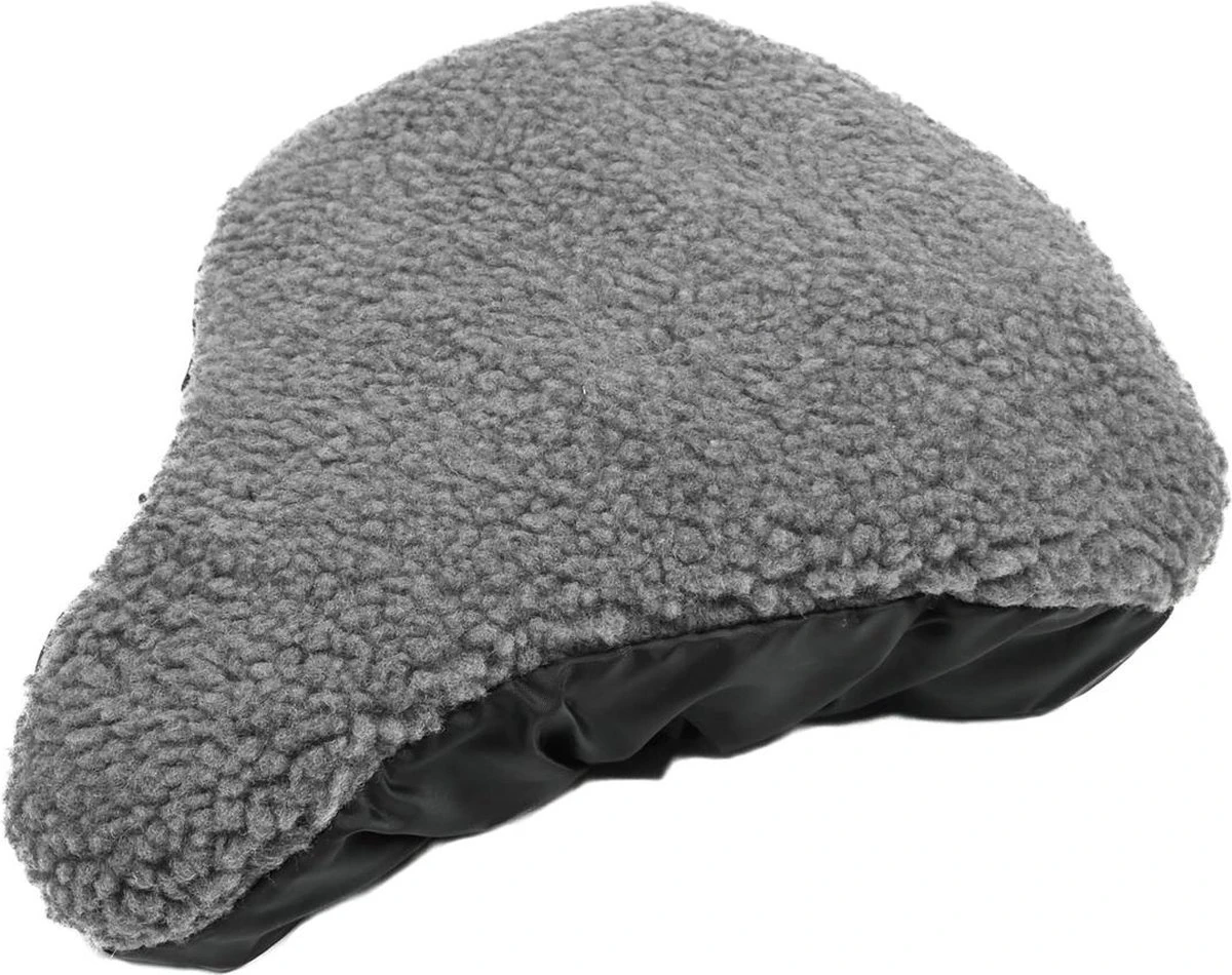 Benson Universele Fiets Zadeldek - Imitatie Schapenvacht - Bont - Grijs 1 Benson Universele Fiets Zadeldek - Imitatie Schapenvacht - Bont - Grijs