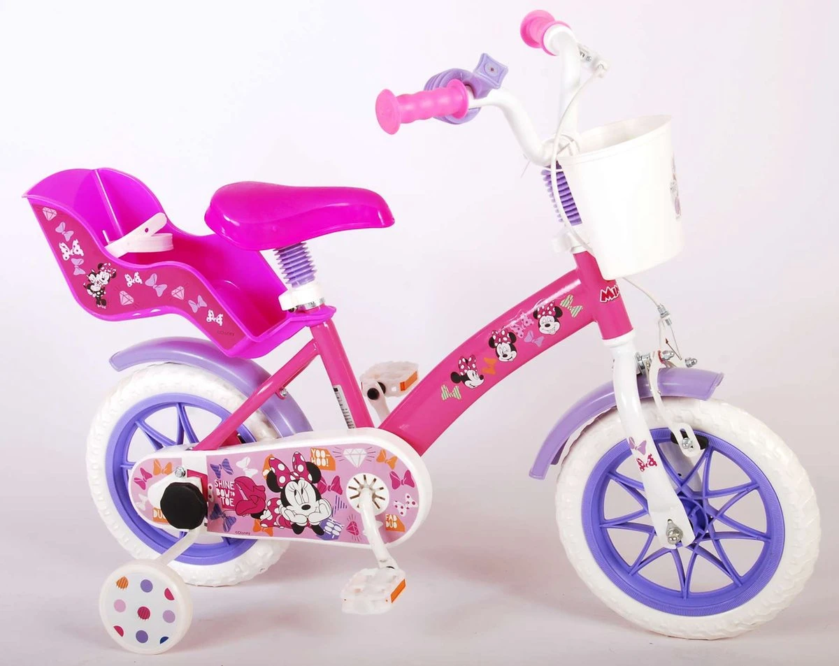 Disney Minnie Cutest Ever! Kinderfiets - Meiden - 12 Inch - Roze - Doortrapper 13 Disney Minnie Cutest Ever! Kinderfiets - Meiden - 12 Inch - Roze - Doortrapper - Afbeelding 13