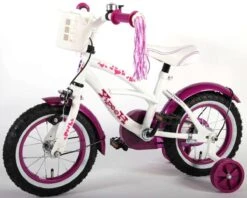 Volare Heart Cruiser Kinderfiets - Meisjes - 12 Inch - Wit Paars -Fietsuitrustings Winkel 1200x961