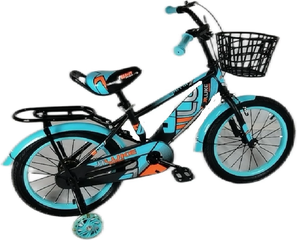 Kinderfiets - 16 Inch Kinderfiets -vanaf 4-7 Jaar Jongens En Meisjes Fietsen - Terugtrap -Rem -Stabilisatoren(2 Zijwieltjes)- Mandje - Achterbank - Groen 3 Kinderfiets - 16 Inch Kinderfiets -vanaf 4-7 Jaar Jongens En Meisjes Fietsen - Terugtrap -Rem -Stabilisatoren(2 Zijwieltjes)- Mandje - Achterbank - Groen - Afbeelding 3