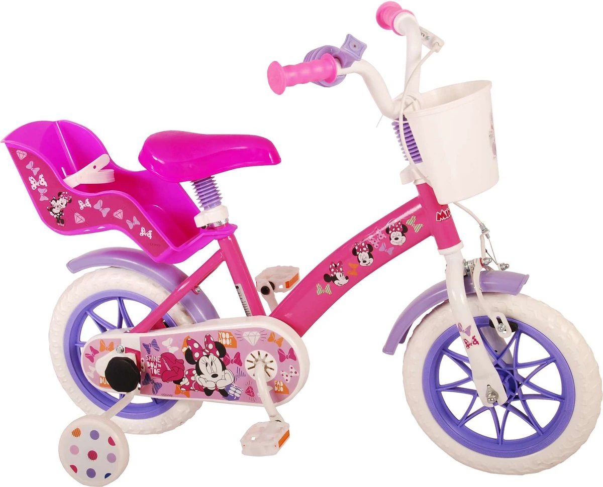 Disney Minnie Cutest Ever! Kinderfiets - Meiden - 12 Inch - Roze - Doortrapper 2 Disney Minnie Cutest Ever! Kinderfiets - Meiden - 12 Inch - Roze - Doortrapper - Afbeelding 2