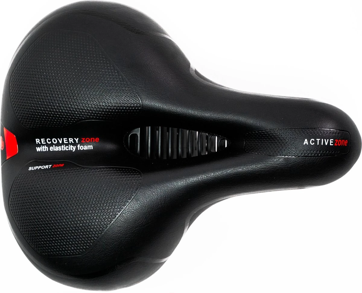 Voltano Fietszadel Met Gelpads - Zwart/Rood - Uitsparing - Zadelvering - Unisex - Incl. Gratis Zadelstrop 8 Voltano Fietszadel Met Gelpads - Zwart/Rood - Uitsparing - Zadelvering - Unisex - Incl. Gratis Zadelstrop - Afbeelding 8