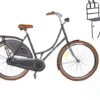 Wheelerz.nl - Omafiets - 28 Inch - Mat Zwart Met Voordrager