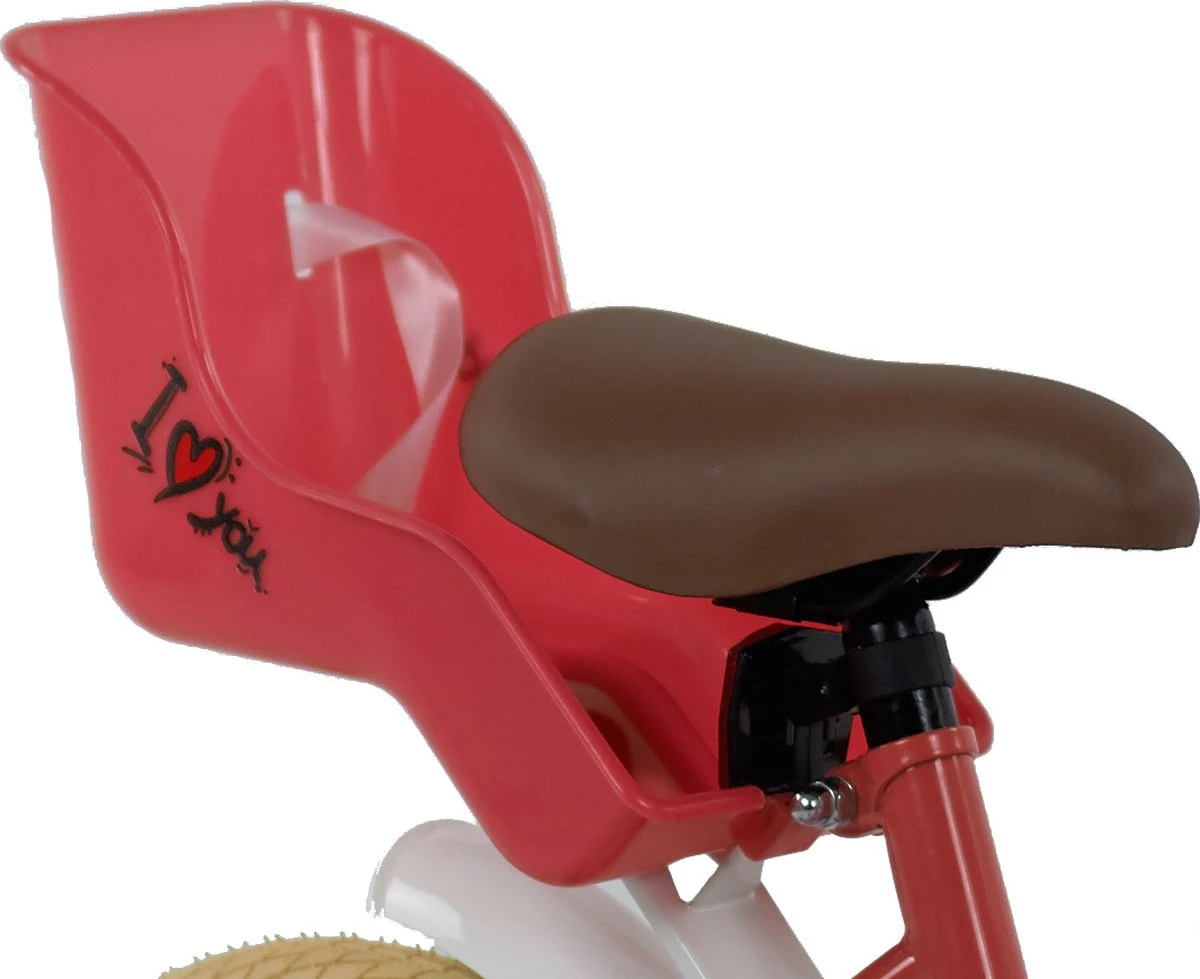 2Cycle Paris Meisjesfiets - 14 Inch - Roze-Wit - Met Poppenzitje - Meisjesfiets 5 2Cycle Paris Meisjesfiets - 14 Inch - Roze-Wit - Met Poppenzitje - Meisjesfiets - Afbeelding 5