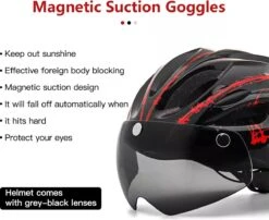 Zacro Fietshelm - Met Bril En Waarschuwingslampje - Nacht Veiligheidshelmen Fietshelm - Verstelbaar - Voor Volwassenen, MTB, Stadsfietsen - Rood En Zwart 12 Zacro Fietshelm - Met Bril En Waarschuwingslampje - Nacht Veiligheidshelmen Fietshelm - Verstelbaar - Voor Volwassenen, MTB, Stadsfietsen - Rood En Zwart -Fietsuitrustings Winkel 1200x982 2