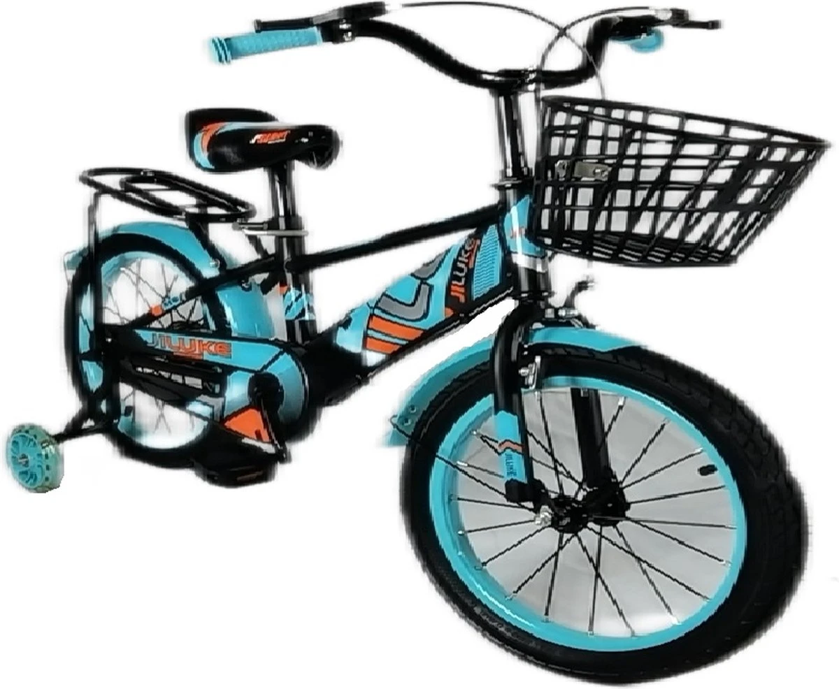 Kinderfiets - 16 Inch Kinderfiets -vanaf 4-7 Jaar Jongens En Meisjes Fietsen - Terugtrap -Rem -Stabilisatoren(2 Zijwieltjes)- Mandje - Achterbank - Groen 2 Kinderfiets - 16 Inch Kinderfiets -vanaf 4-7 Jaar Jongens En Meisjes Fietsen - Terugtrap -Rem -Stabilisatoren(2 Zijwieltjes)- Mandje - Achterbank - Groen - Afbeelding 2