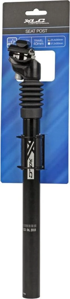 XLC Zadelpen Verend - 25.4 X 350mm - SP-S10 - Zwart Aluminium -Fietsuitrustings Winkel 283x1200