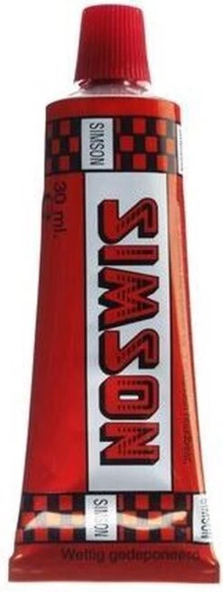 Simson Tube Solutie - Bandenplak - Groot - 30 Ml -Fietsuitrustings Winkel 453x1200