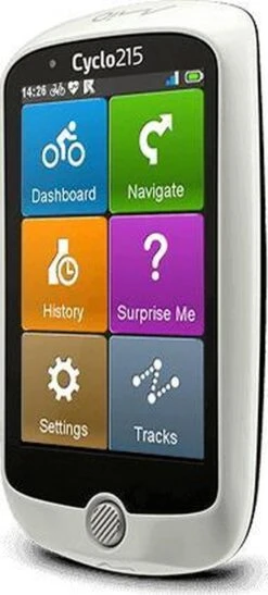 Mio Cyclo 215 Full EU - GPS Fietsnavigatie -Fietsuitrustings Winkel 542x1200