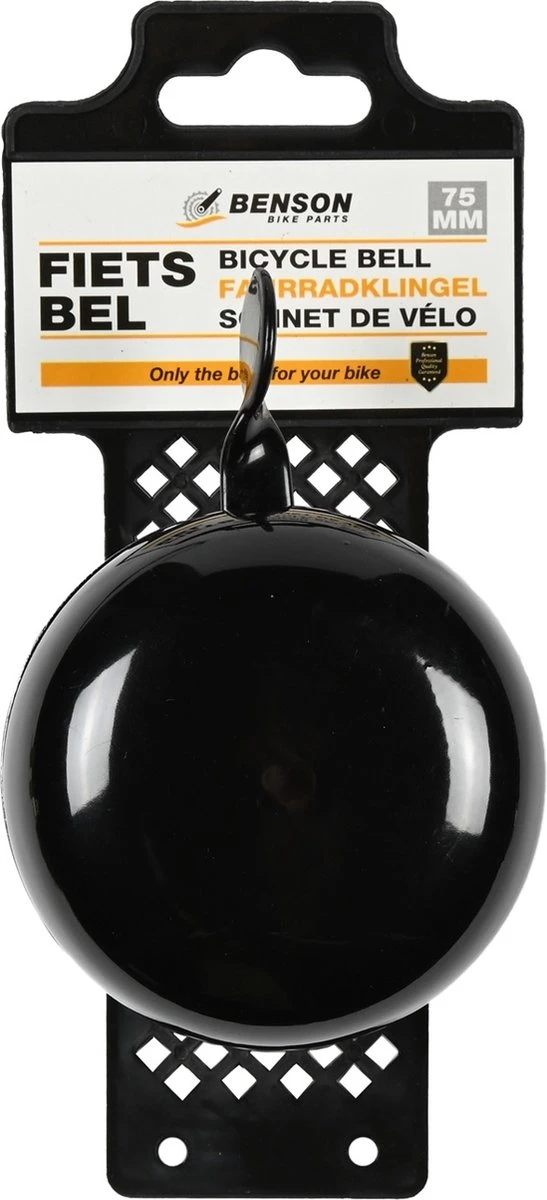 Benson Fietsbel - Ding - Ding - Groot - 75 Mm - Zwart 4 Benson Fietsbel - Ding - Ding - Groot - 75 Mm - Zwart - Afbeelding 4