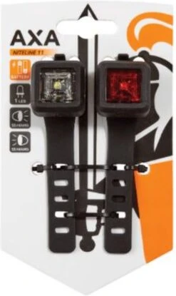AXA Niteline 11 LED Fietsverlichting - Fietslampjes Voor En Achter - Batterij -Fietsuitrustings Winkel 714x1200
