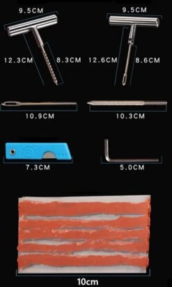 LOUZIR 11-Delige Professionele Banden Reparatie Kit- Autobanden/ Bike Emergency Repair Kit - Met Handige Opbergdoos -Fietsuitrustings Winkel 720x1200 3