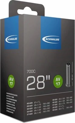 Schwalbe Binnenband - AV17 - 28 Inch X 1.10 - 1.75 - Auto Ventiel - 40mm -Fietsuitrustings Winkel 735x1200 1