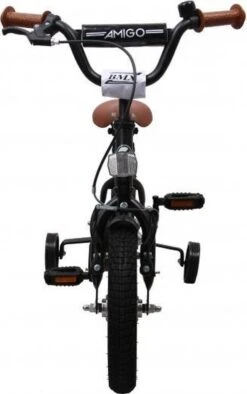 Amigo BMX Fun Jongensfiets - Kinderfiets 12 Inch - Matzwart -Fietsuitrustings Winkel 753x1200