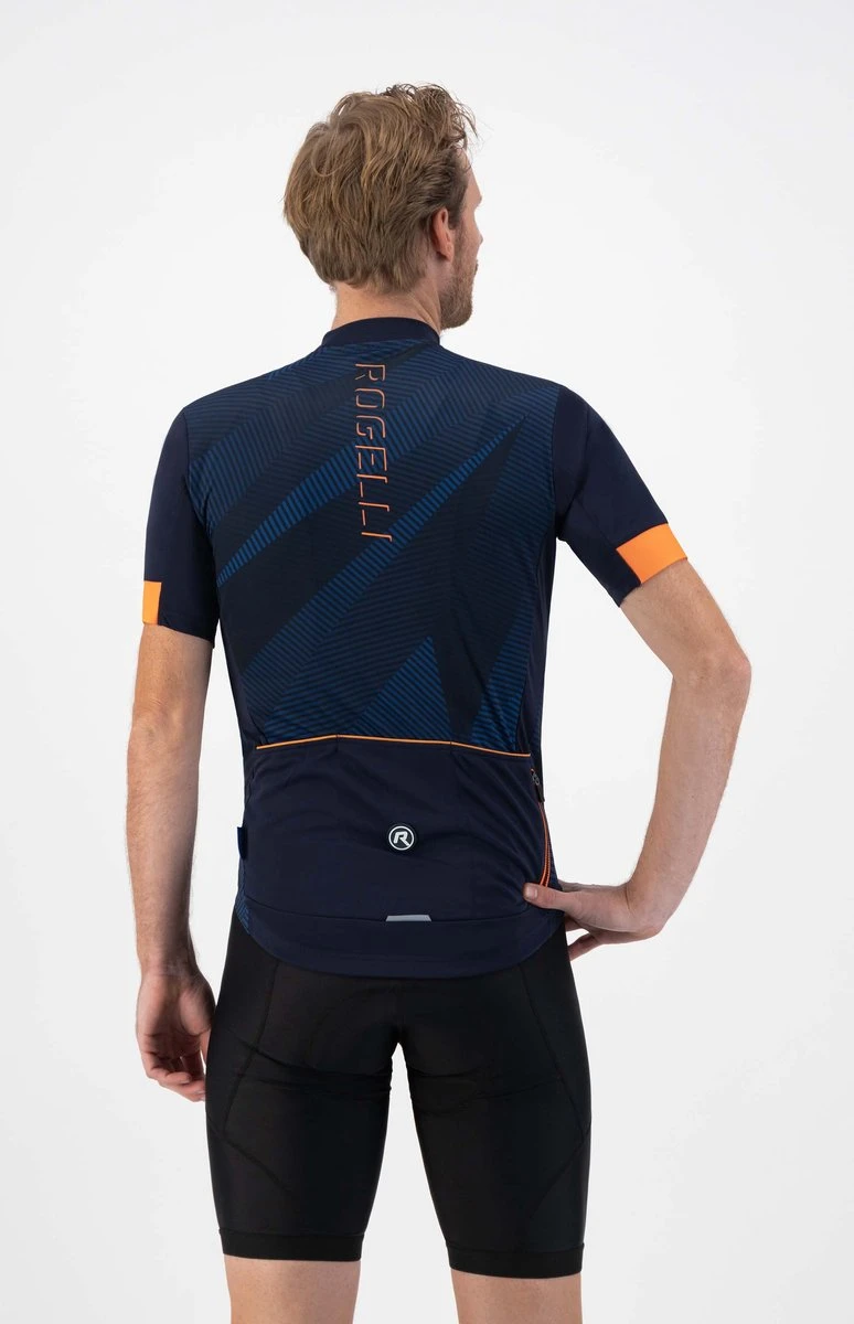 Rogelli Dusk Fietsshirt Heren Blauw/Oranje - Maat XL 5 Rogelli Dusk Fietsshirt Heren Blauw/Oranje - Maat XL - Afbeelding 5