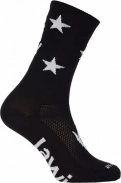 LAWI Fietssokken Star - Zwart/Wit - Maat 43-45 -Fietsuitrustings Winkel 792x1200