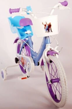 Disney Frozen 2 Kinderfiets - Meisjes - 16 Inch - Blauw - Twee Handremmen -Fietsuitrustings Winkel 799x1200