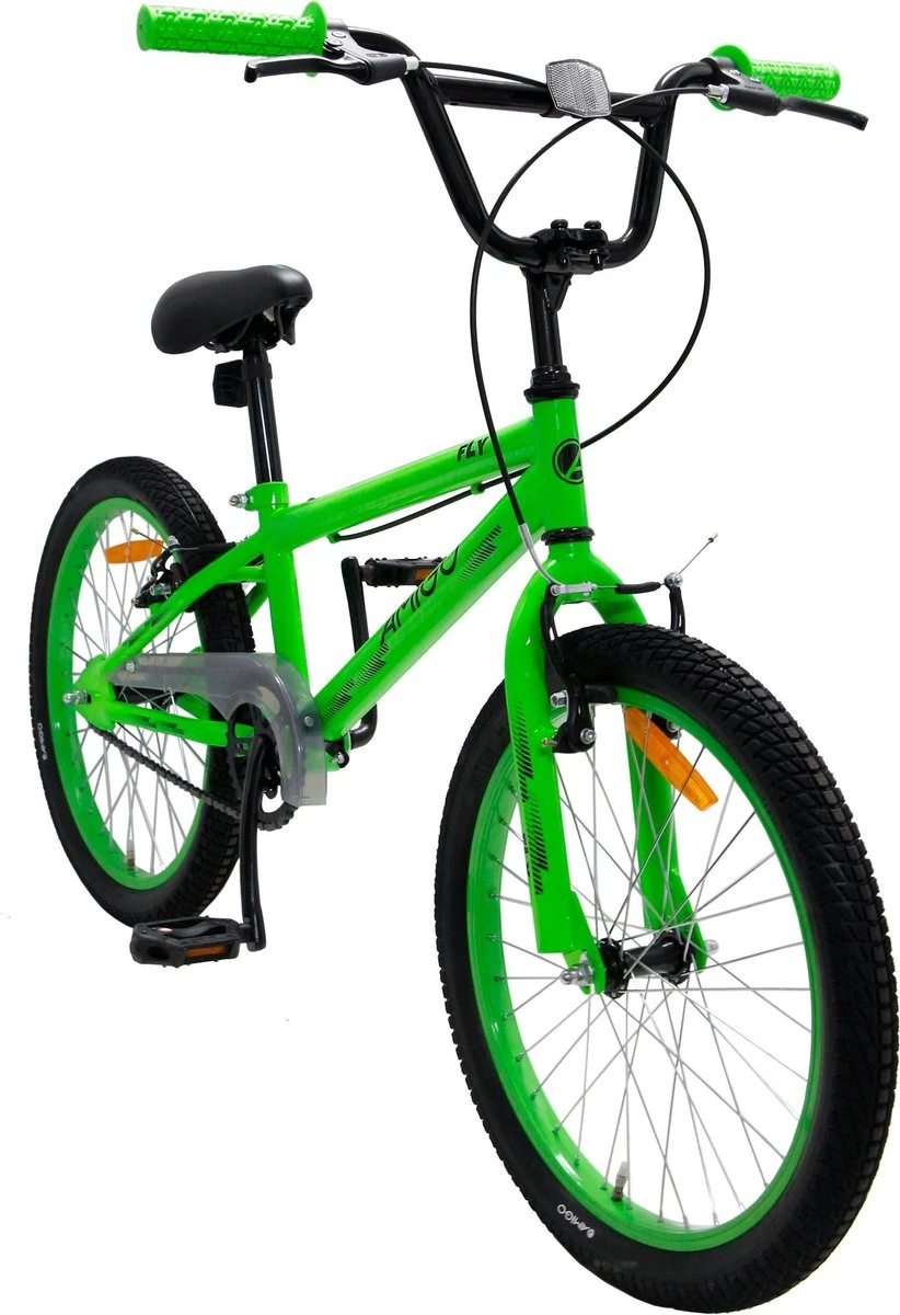 Amigo Fly - BMX Fiets 20 Inch - Fietscross Voor Jongens En Meisjes - Groen 6 Amigo Fly - BMX Fiets 20 Inch - Fietscross Voor Jongens En Meisjes - Groen - Afbeelding 6