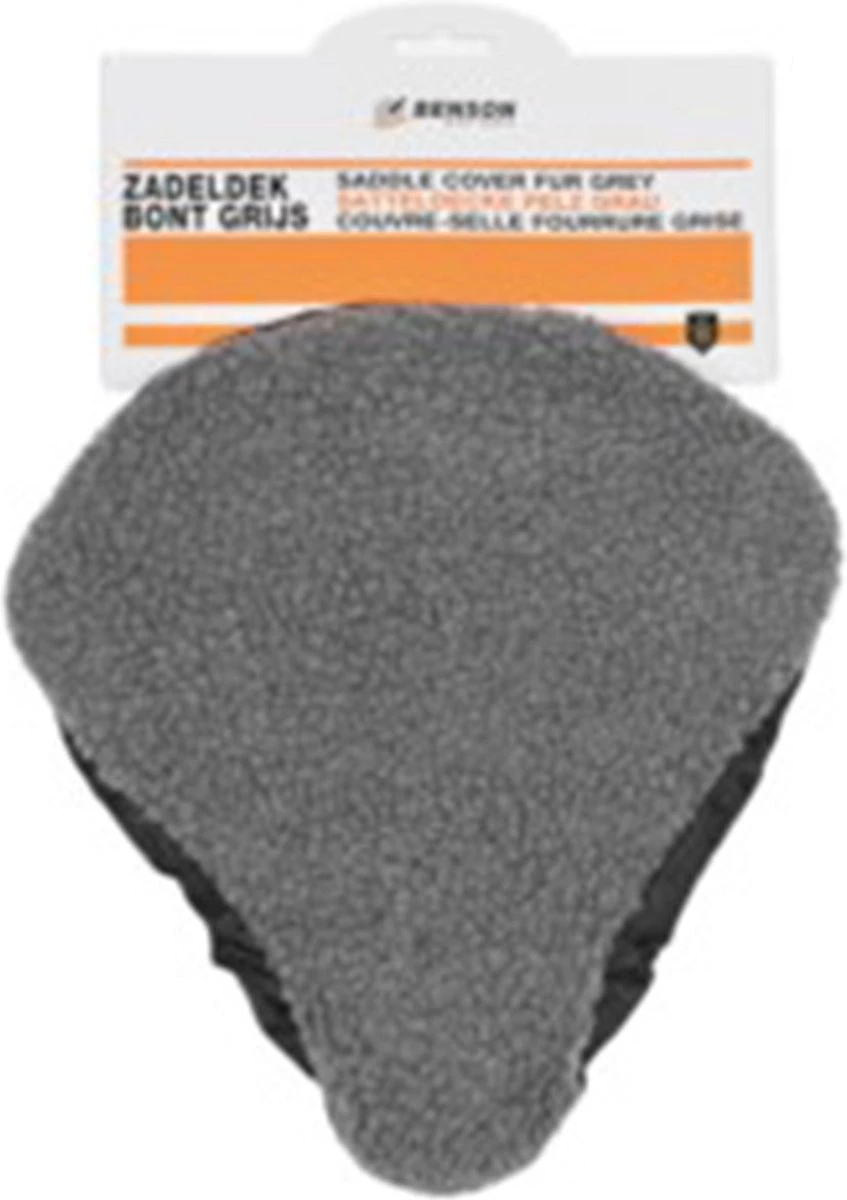 Benson Universele Fiets Zadeldek - Imitatie Schapenvacht - Bont - Grijs 3 Benson Universele Fiets Zadeldek - Imitatie Schapenvacht - Bont - Grijs - Afbeelding 3