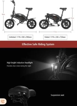 Matrix E Bike - Kugoo B2 Pro - Elektrische Opvouwbare Fiets/step 14 Inch 400W - Met Trappers - Snelheid Max. 45 Km/u -Fietsuitrustings Winkel 878x1200