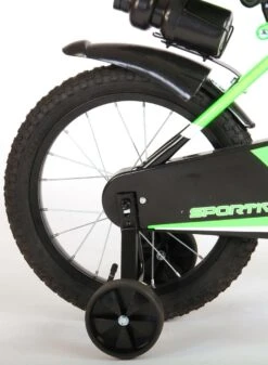Volare Sportivo Kinderfiets - Jongens - 16 Inch - Neon Groen Zwart - 95% Afgemonteerd -Fietsuitrustings Winkel 880x1200