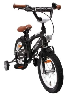 Amigo BMX Fun Jongensfiets - Kinderfiets 14 Inch - Matzwart -Fietsuitrustings Winkel 884x1200