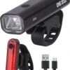 DesoMax® Fietsverlichting Set USB Oplaadbaar Heldere Fietslamp - Voorlicht - Achterlicht - Koplamp - Achterlamp