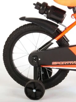 Volare Sportivo Kinderfiets - Jongens - 16 Inch - Neon Oranje Zwart - 95% Afgemonteerd -Fietsuitrustings Winkel 889x1200