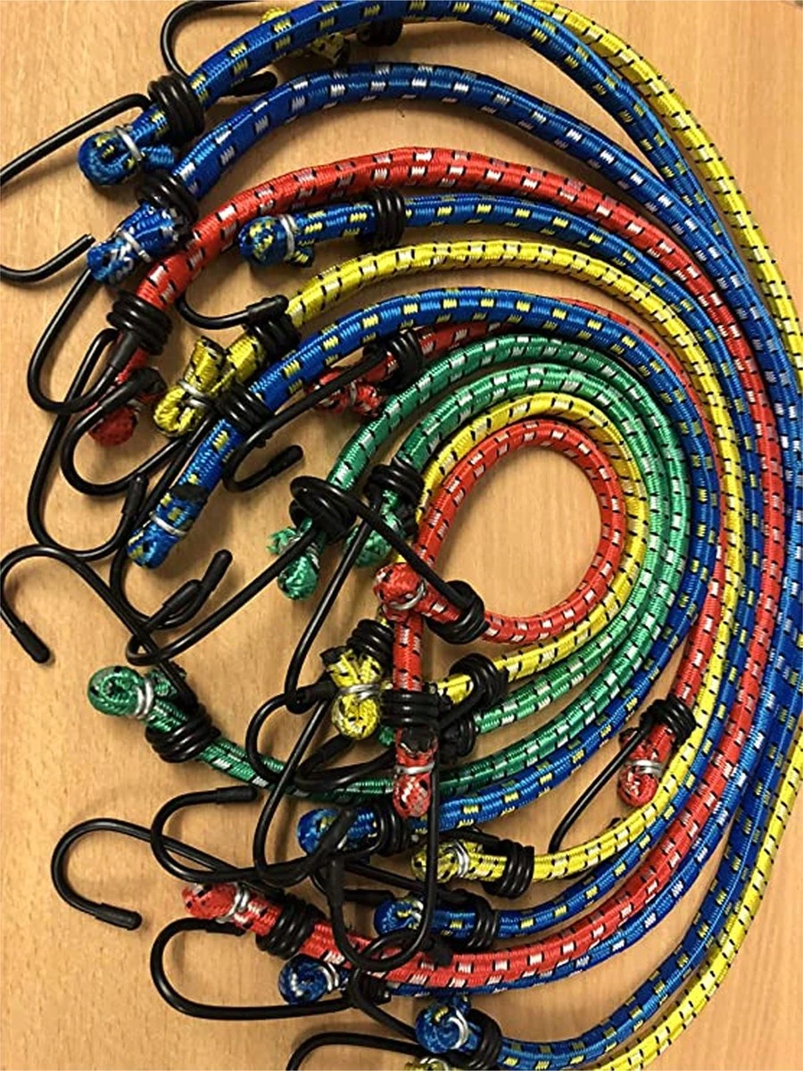 Elastische Koord - Set Van 12 - Bungee Cords - Bungee Koorden Met Haken - Spanbanden - Snelbinders - Bagagebanden - Rheme 7 Elastische Koord - Set Van 12 - Bungee Cords - Bungee Koorden Met Haken - Spanbanden - Snelbinders - Bagagebanden - Rheme - Afbeelding 7