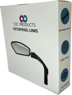 Fietsspiegel - Fietsspiegel Ebike - Links - Achteruitkijkspiegel - Fietsspiegel Op Stuur - Fiets Spiegel - Verstelbaar - Zwart - Stuurbevestiging - EJC Products -Fietsuitrustings Winkel 906x1200 5