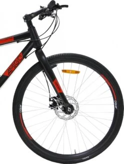 Amigo Control - Mountainbike 28 Inch - Voor Dames En Heren - Met 21 Versnellingen - Zwart/Rood -Fietsuitrustings Winkel 910x1200