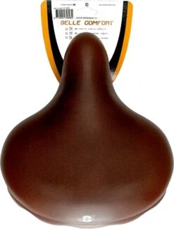 Selle Comfort Fietszadel Drifter - Bruin - Met Zwarte Hangveren -Fietsuitrustings Winkel 910x1200 3