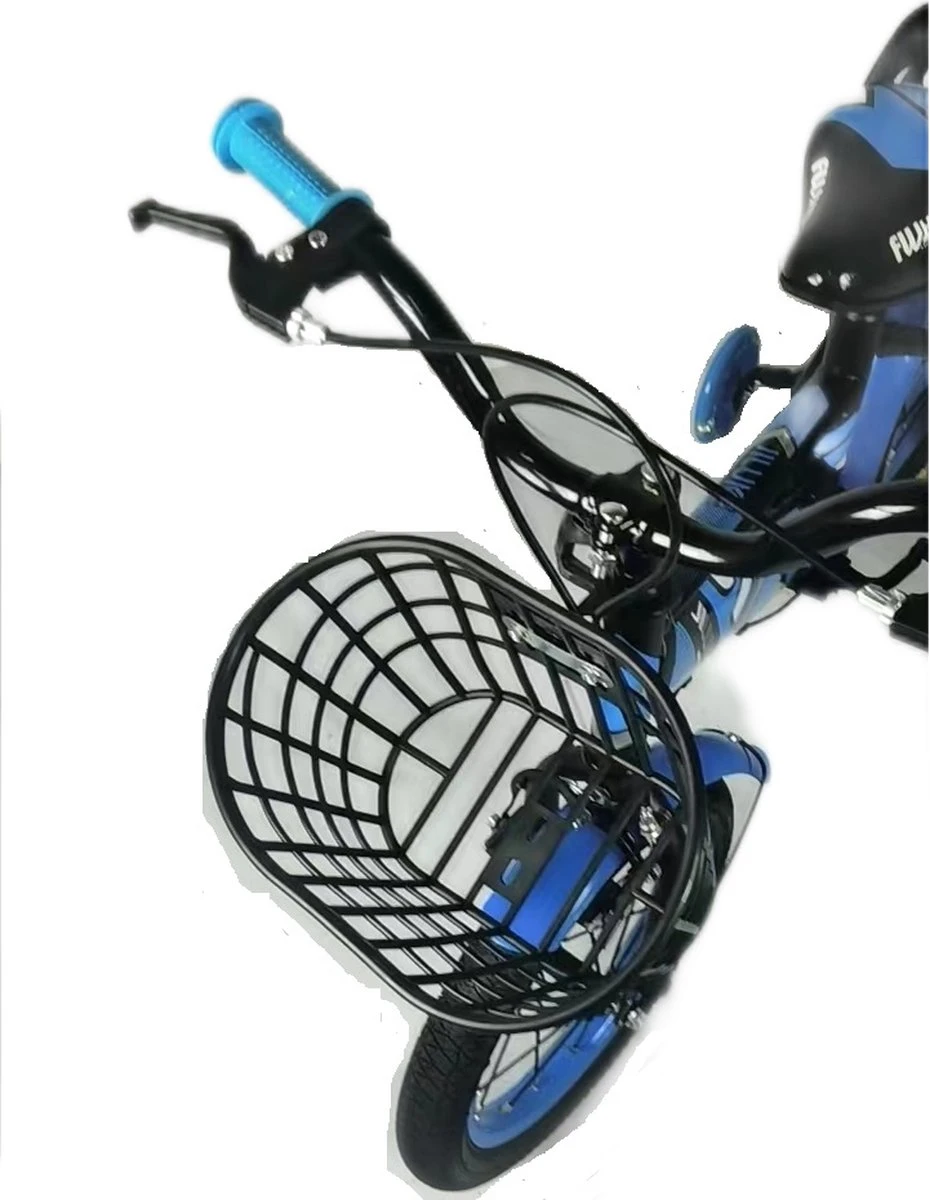 Kinderfiets - 14 Inch Kinderfiets -vanaf 3-5 Jaar Jongens En Meisjes Fietsen - Terugtrap -Rem -Stabilisatoren(2 Zijwieltjes)- Mandje - Achterbank - Blauw 12 Kinderfiets - 14 Inch Kinderfiets -vanaf 3-5 Jaar Jongens En Meisjes Fietsen - Terugtrap -Rem -Stabilisatoren(2 Zijwieltjes)- Mandje - Achterbank - Blauw - Afbeelding 12