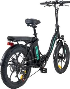 Hitway BK6 Elektrische Fiets | Opvouwbare E-bike | 20 Inch Fat Tire | 350W Motor | 10Ah | Zwart/Groen -Fietsuitrustings Winkel 949x1200
